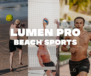 Pack Lumen Sports — presets de Lightroom para fotografia de esportes de praia: vôlei, futevôlei, corrida e bike